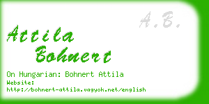 attila bohnert business card